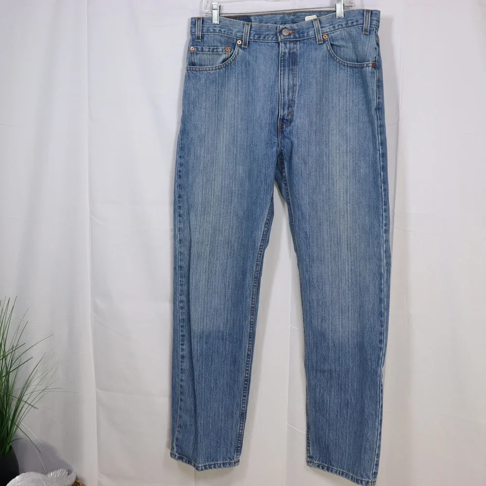 Levi's 505 Jeans Mens‎ 36x32 Blue Straight Leg Medium Wash USA